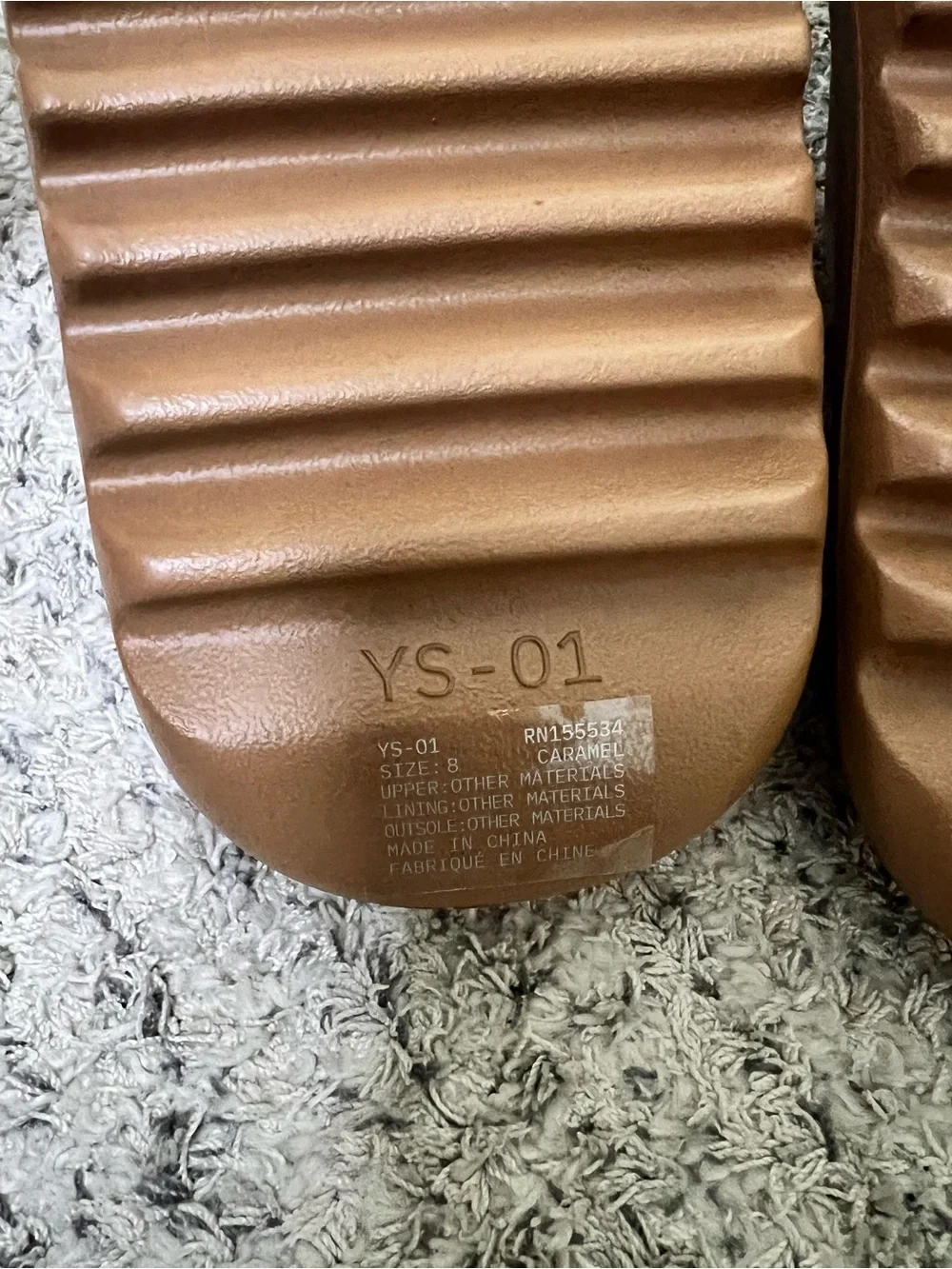 Yeezy Men’s Slide Sandals in Tan Brown